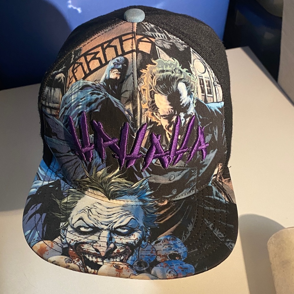 The Joker Batman Black and Purple Graphic SnapBack Men’s Hat Cap HaHaHa